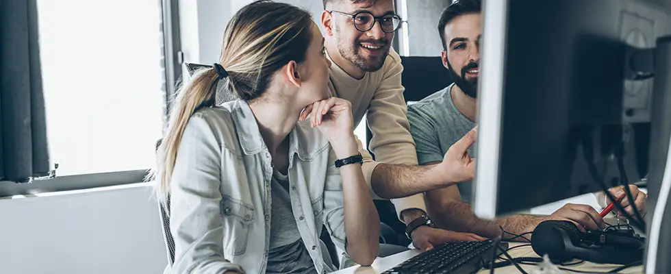 Software Engineers Collaborating